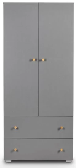 Babykamer Bo: Ledikant, Commode En 2-Deurskast -Kinderkraft Winkel 2 deurskast bo 2