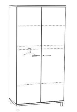 2-Deurskast Naomi NAOK2 -Kinderkraft Winkel 2 deurskast naomi naok2 2 2