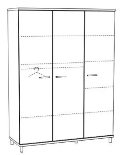3-Deurskast Naomi NAOK3 9 3-Deurskast Naomi NAOK3 -Kinderkraft Winkel 3 deurskast naomi naok3 2 1920x1920