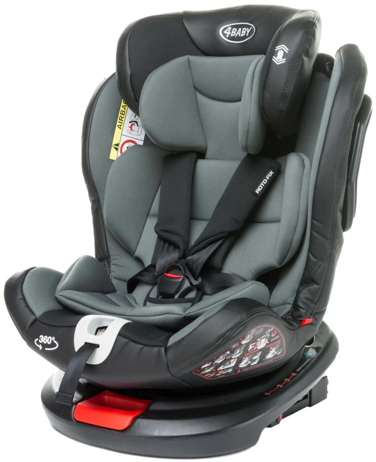 4Baby Roto-Fix Grey 360º 0-36 Kg Isofix Autostoel 15 4Baby Roto-Fix Grey 360º 0-36 Kg Isofix Autostoel - Afbeelding 13