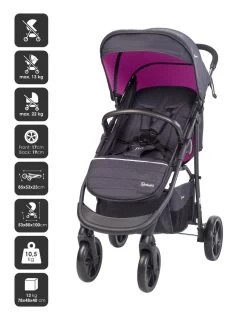 Babygo Style Rosa 3-in-1 Kinderwagen Incl. Autostoel 6324 -Kinderkraft Winkel 6324 style3in1 rosa 4 babygo