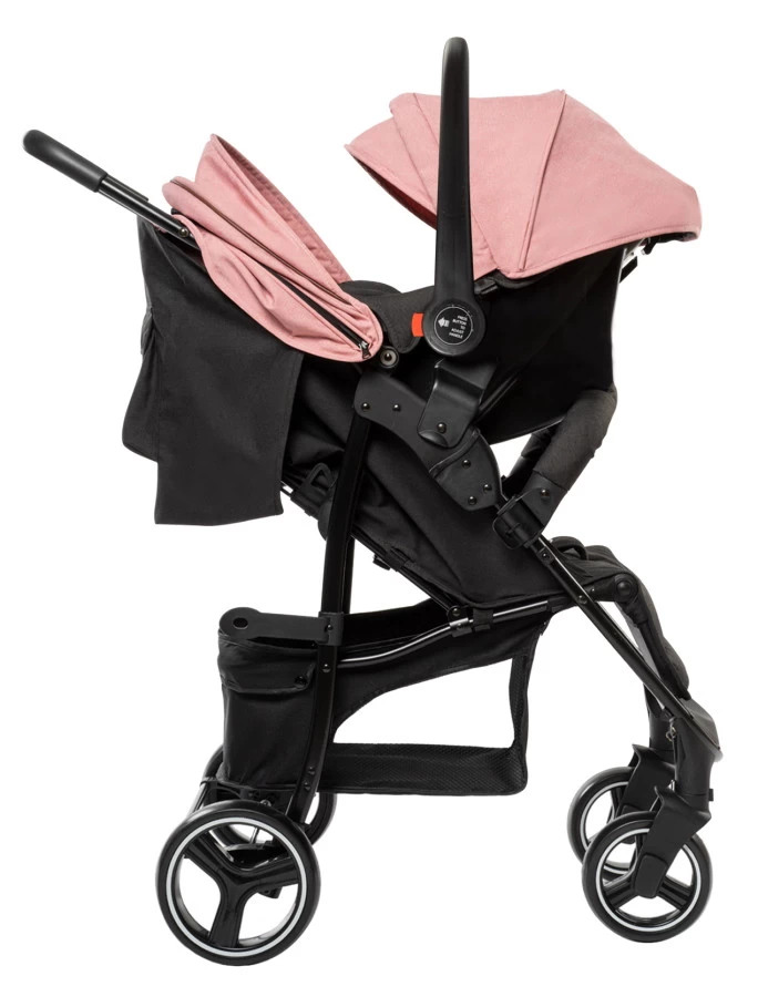 Babygo Basket Pink Melange Wandelwagen Incl. Autostoel 64013 7 Babygo Basket Pink Melange Wandelwagen Incl. Autostoel 64013 - Afbeelding 5