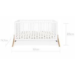 Bellamy Lotta Snow Babykamer: Ledikant/Juniorbed, Commode Met 6 Lades En 2-Deurskast -Kinderkraft Winkel bellamy lotta snow 70 x 140 cm ledikant juniorbed lobilo70 11 4