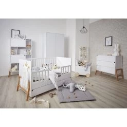 Bellamy Lotta Snow Babykamer: Ledikant/Juniorbed, Commode Met 6 Lades En 2-Deurskast -Kinderkraft Winkel bellamy lotta snow babykamer 2 5