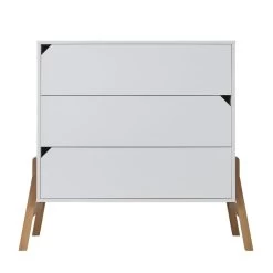 Bellamy Lotta Snow Babykamer: Ledikant/Juniorbed, Commode En 2-Deurskast -Kinderkraft Winkel bellamy lotta snow commode lobikomo 1 2