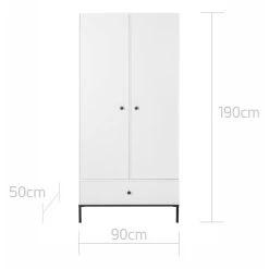 Bellamy Lumi White Babykamer: Ledikant/Juniorbed, Commode En 2-Deurskast 36 Bellamy Lumi White Babykamer: Ledikant/Juniorbed, Commode En 2-Deurskast -Kinderkraft Winkel bellamy lumi white 2 deurskast lubisz2d 4 1