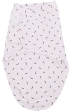 Bo Jungle B-Wrap Grey Feathers Small Wikkeldeken B172300