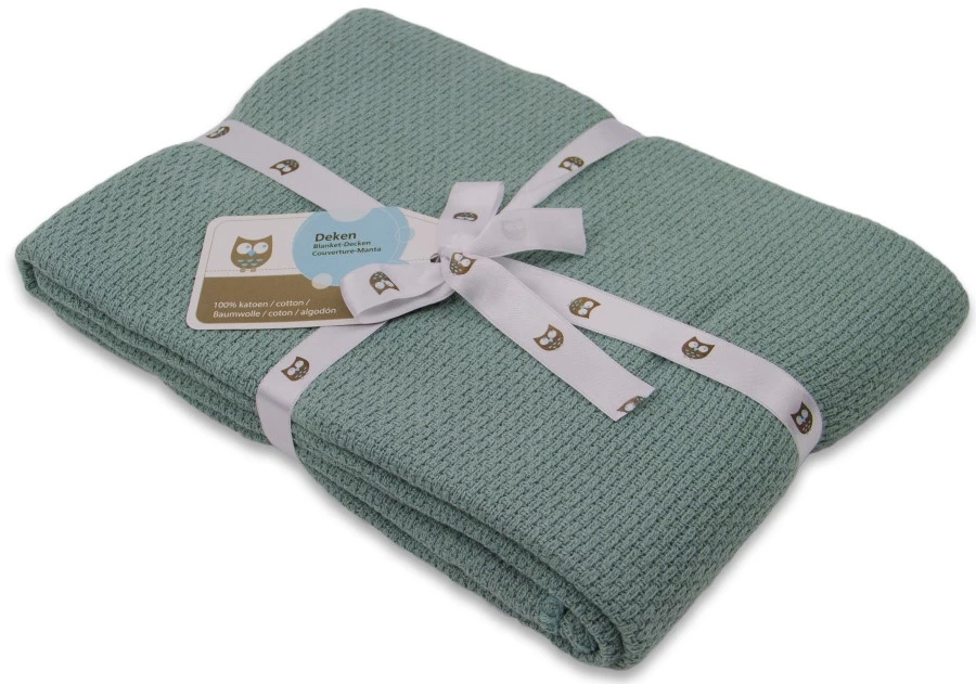 Briljant Pique Stonegreen 100 X 150 Cm Zomer Ledikantdeken 60R 4 Briljant Pique Stonegreen 100 X 150 Cm Zomer Ledikantdeken 60R - Afbeelding 2