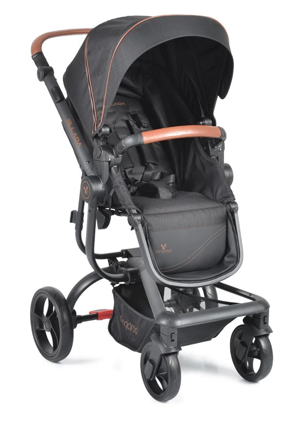 Cangaroo Ellada Black 3-in-1 Combi Kinderwagen Incl. Autostoel 8 Cangaroo Ellada Black 3-in-1 Combi Kinderwagen Incl. Autostoel - Afbeelding 6