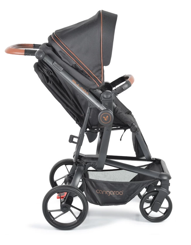 Cangaroo Ellada Black 3-in-1 Combi Kinderwagen Incl. Autostoel 10 Cangaroo Ellada Black 3-in-1 Combi Kinderwagen Incl. Autostoel - Afbeelding 8
