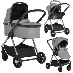 Cangaroo Empire Light Grey 3-in-1 Kinderwagen Incl. Autostoel