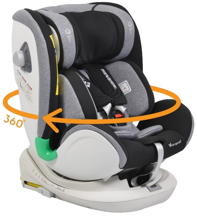 Cangaroo General Grey I-Size 360° Autostoel 0-18 Kg 0243 3 Cangaroo General Grey I-Size 360° Autostoel 0-18 Kg 0243