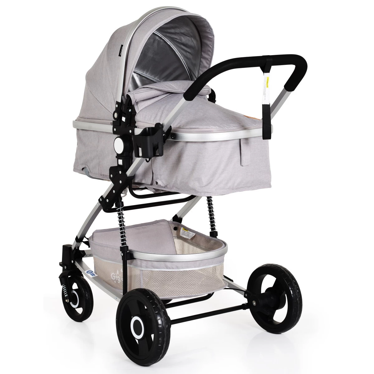 Cangaroo Gigi Light Grey 3-in-1 Combi Kinderwagen Incl. Autostoel 7 Cangaroo Gigi Light Grey 3-in-1 Combi Kinderwagen Incl. Autostoel - Afbeelding 5