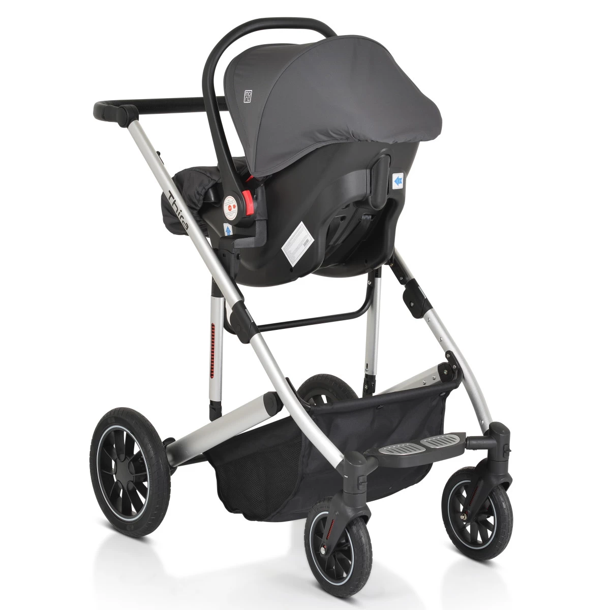 Cangaroo Thira Grey 3-in-1 Combi Kinderwagen Incl. Autostoel 21 Cangaroo Thira Grey 3-in-1 Combi Kinderwagen Incl. Autostoel - Afbeelding 19