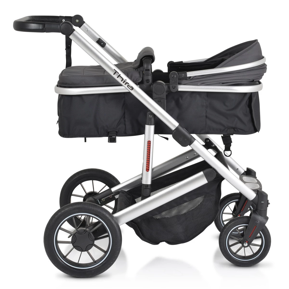 Cangaroo Thira Grey 3-in-1 Combi Kinderwagen Incl. Autostoel 5 Cangaroo Thira Grey 3-in-1 Combi Kinderwagen Incl. Autostoel - Afbeelding 3