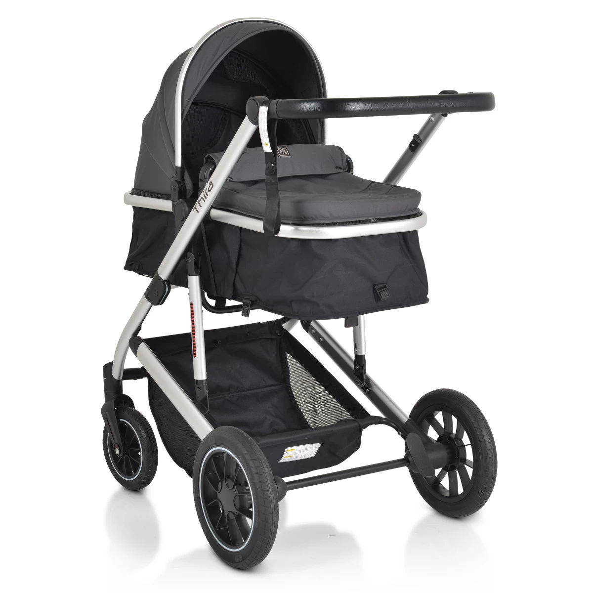 Cangaroo Thira Grey 3-in-1 Combi Kinderwagen Incl. Autostoel 6 Cangaroo Thira Grey 3-in-1 Combi Kinderwagen Incl. Autostoel - Afbeelding 4