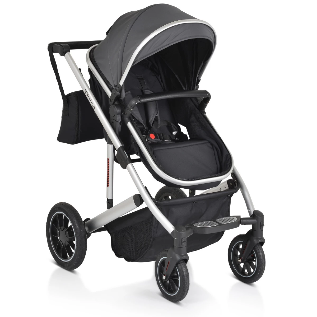 Cangaroo Thira Grey 3-in-1 Combi Kinderwagen Incl. Autostoel 10 Cangaroo Thira Grey 3-in-1 Combi Kinderwagen Incl. Autostoel - Afbeelding 8