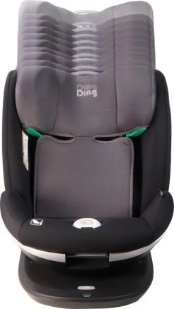 Ding Mace Black/Grey 360° I-Size Autostoel 0-36kg DI-111917 -Kinderkraft Winkel di 111917 ding mace black grey 02
