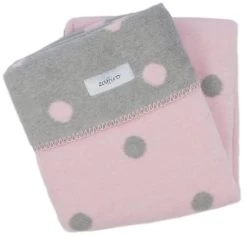 Zaffiro Grijs & Roze Gestipt 100 X 150 Cm Ledikantdeken 15342