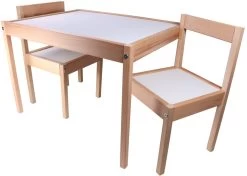 Kukka Wooden Set Tafel Met Stoeltjes KWS100 12 Kukka Wooden Set Tafel Met Stoeltjes KWS100 -Kinderkraft Winkel kukka houten tafel met stoeltjes wks100 2 1