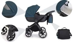 Kunert Talisman Black Flowers 2-in-1 Kinderwagen TA-01-BLACK 33 Kunert Talisman Black Flowers 2-in-1 Kinderwagen TA-01-BLACK -Kinderkraft Winkel kunert talisman black green 2 in 1 kinderwagen ta 04 black 16