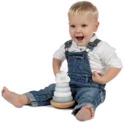 Label Label Lichtblauw Houten Tuimelring Piramide LLWT-25231 -Kinderkraft Winkel label label lichtblauw houten tuimelring piramide llwt 25231 2