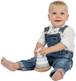 Label Label Lichtblauw Houten Tuimelring Piramide LLWT-25231 -Kinderkraft Winkel label label lichtblauw houten tuimelring piramide llwt 25231 3