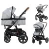 Lorelli Lora Cool Grey Elephants 3-in-1 Combi Kinderwagen Incl. Autostoel 1002128-2123D