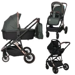 Lorelli Aria Green 3-in-1 Kinderwagen Incl. Autostoel 1002177-2334