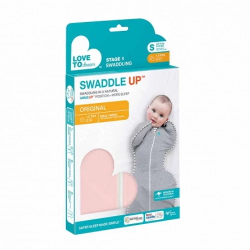 Love To Dream Swaddle Up 1.0 Dusty Pink Small 3-6 Kg Inbakerslaapzak L1001001DPKS 5 Love To Dream Swaddle Up 1.0 Dusty Pink Small 3-6 Kg Inbakerslaapzak L1001001DPKS - Afbeelding 3