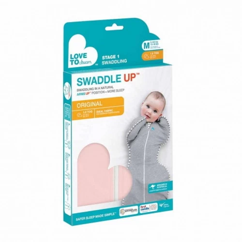 Love To Dream Swaddle Up 1.0 Dusty Pink Medium 6-8.5 Kg Inbakerslaapzak L1001001DPKM 5 Love To Dream Swaddle Up 1.0 Dusty Pink Medium 6-8.5 Kg Inbakerslaapzak L1001001DPKM - Afbeelding 3