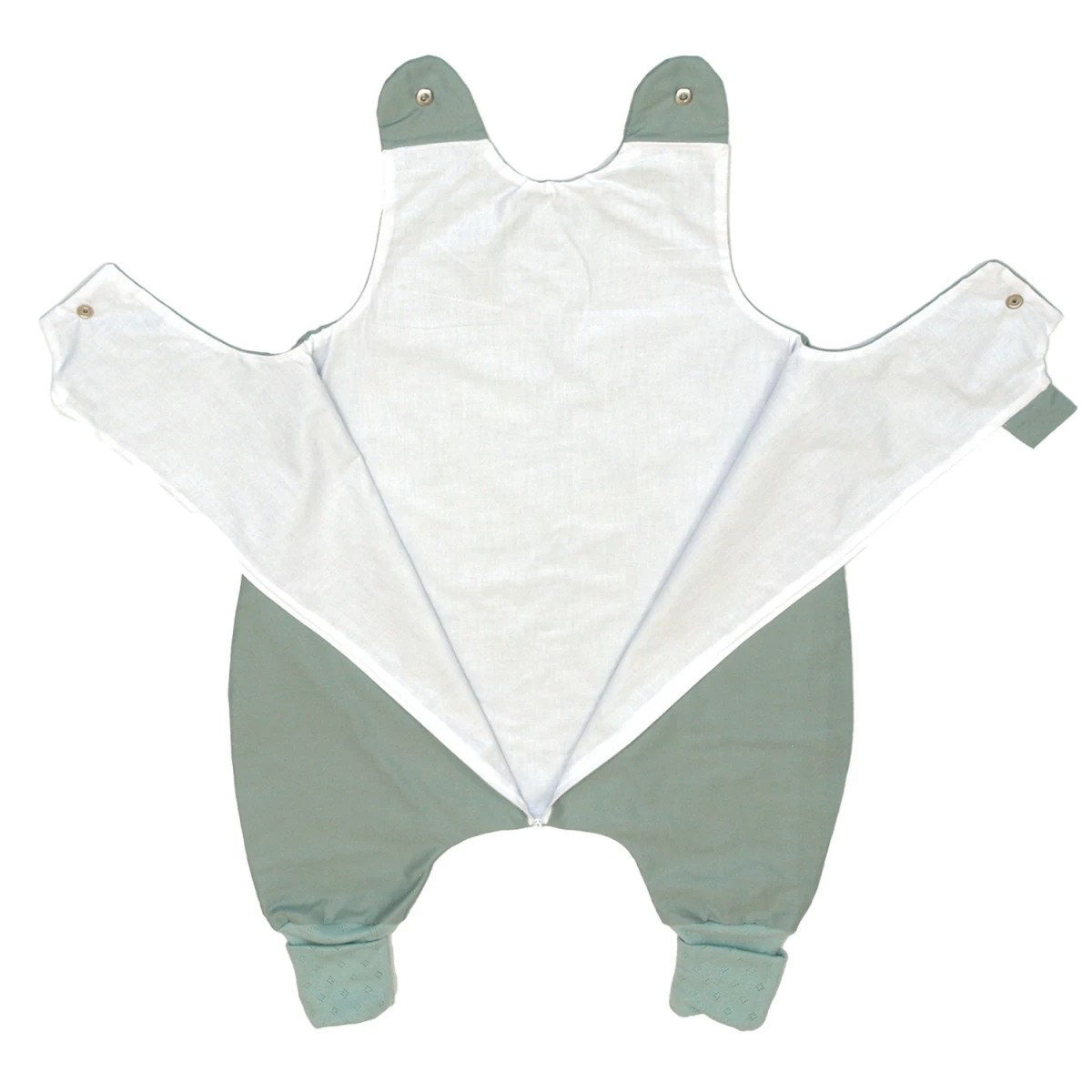 MamaLoes Amy Pure Stonegreen 12-24 Mnd Onesie Slaapzak 85376 4 MamaLoes Amy Pure Stonegreen 12-24 Mnd Onesie Slaapzak 85376 - Afbeelding 2