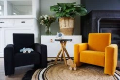 Ding Jamie Velvet Grijs Kinderfauteuil DI-34204 -Kinderkraft Winkel mamaloes ding jamie 14 4