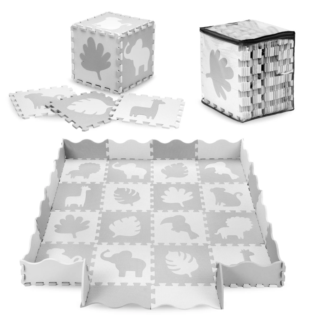 Momi Zawi Grey Schuimrubberen Puzzelmat Met Rand MAED00013 10 Momi Zawi Grey Schuimrubberen Puzzelmat Met Rand MAED00013 - Afbeelding 8