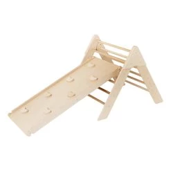 Luna Toys Naturel Houten Klimrek Met Glijbaan LU-36950