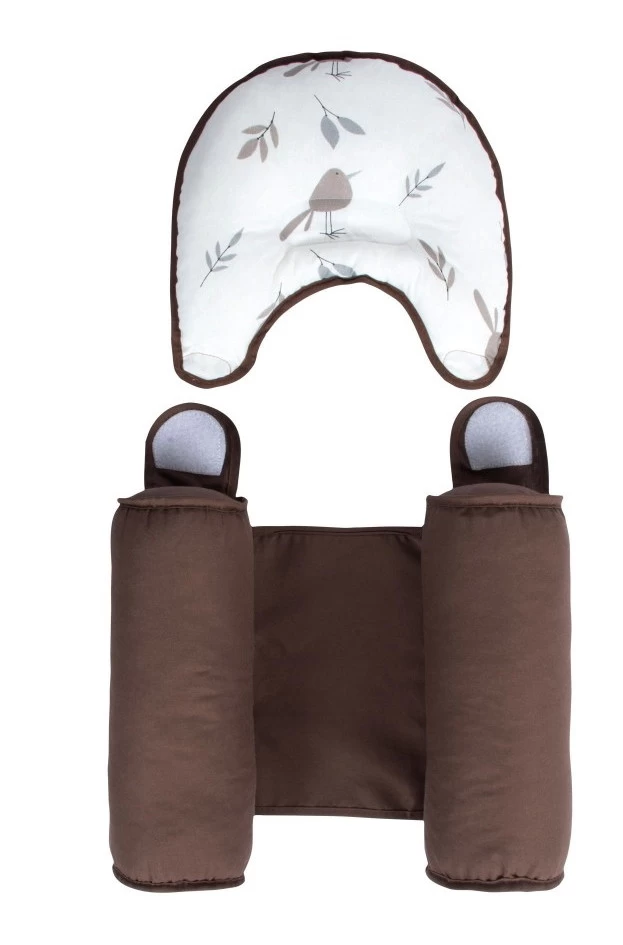 Sevibaby Brown Birds Steunkussen Met Hoofdkussentje 33-149 4 Sevibaby Brown Birds Steunkussen Met Hoofdkussentje 33-149 - Afbeelding 2