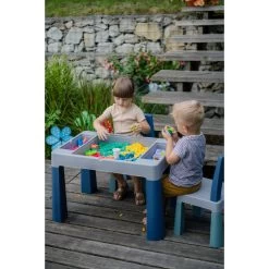 Tega Baby Teggi Turquoise/Navy/Grey Multifun 3-in-1 Tafel Met Twee Stoeltjes TI-011-173 -Kinderkraft Winkel tega baby teggi greyold roseturquoise multifun 3 in 1 tafel 1