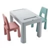 Tega Baby Teggi Grey/Old Rose/Turquoise Multifun 3-in-1 Tafel Met Twee Stoeltjes TI-011-174 -Kinderkraft Winkel teggi grey old rose turquoise set