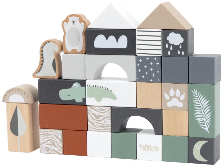 Tryco 50 Stuks Houten Blokken TR-353001 5 Tryco 50 Stuks Houten Blokken TR-353001 - Afbeelding 3