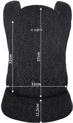 Zaffiro City Graphite Leaves Ergonomische Draagzak 45400 -Kinderkraft Winkel zaffiro city graphite leaves ergonomische draagzak 2